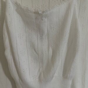 SKIMS White Lace Trim Camisole